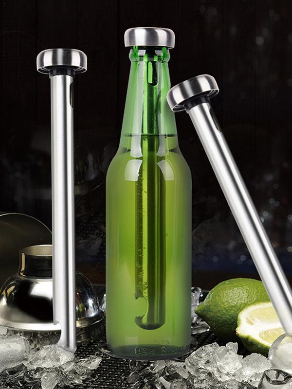 Wine Beer Cooler - Aço inoxidável engarrafado cerveja Cooler Stick,