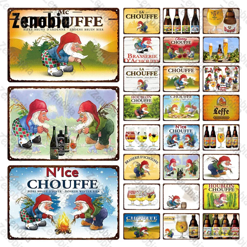 Wine Beer Pub - Cerveja Metal Sign Poster, Placa de