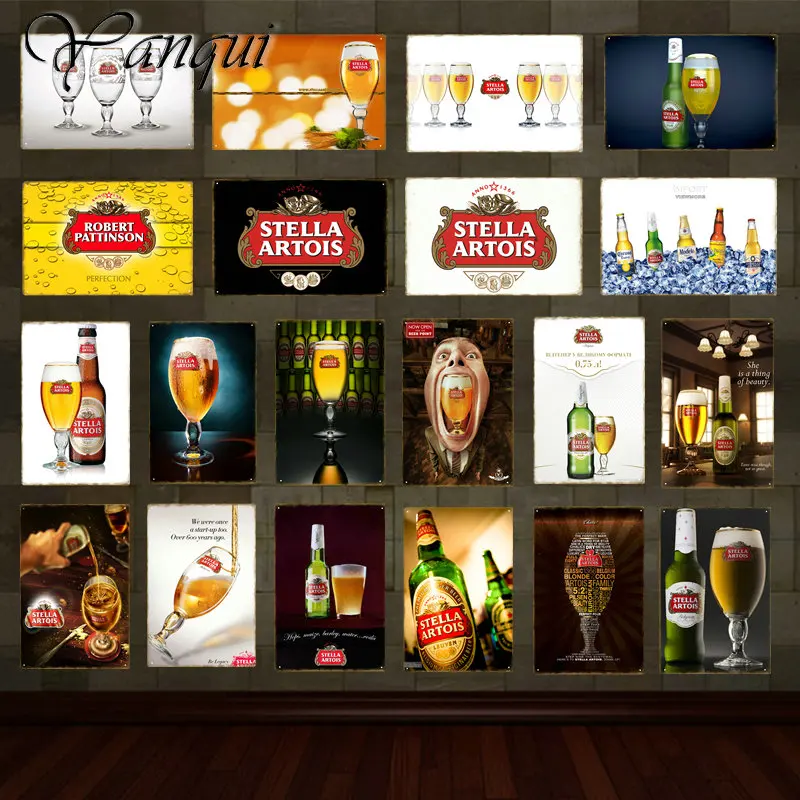 Wine Beer Brand - Retro vinho cerveja marca stella artois