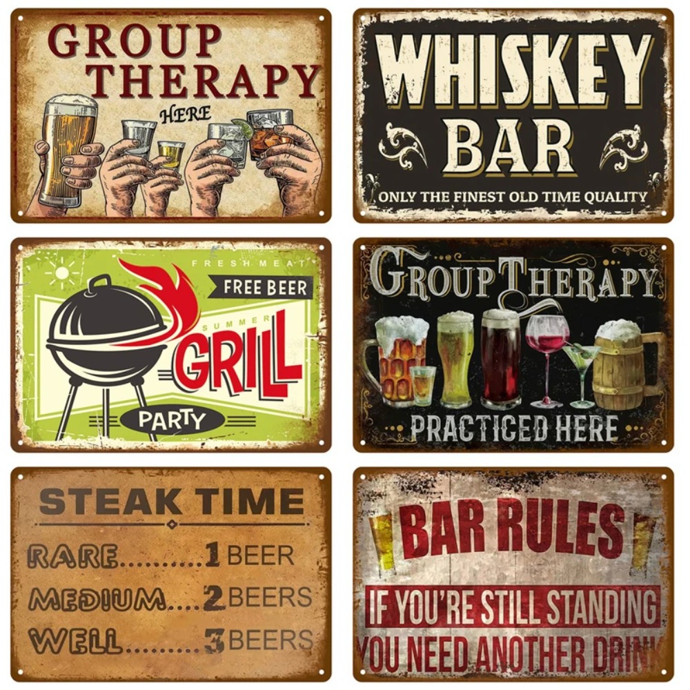CIFBUY Placa de Metal Vintage  - Wine Beer Pub avaliação e preço