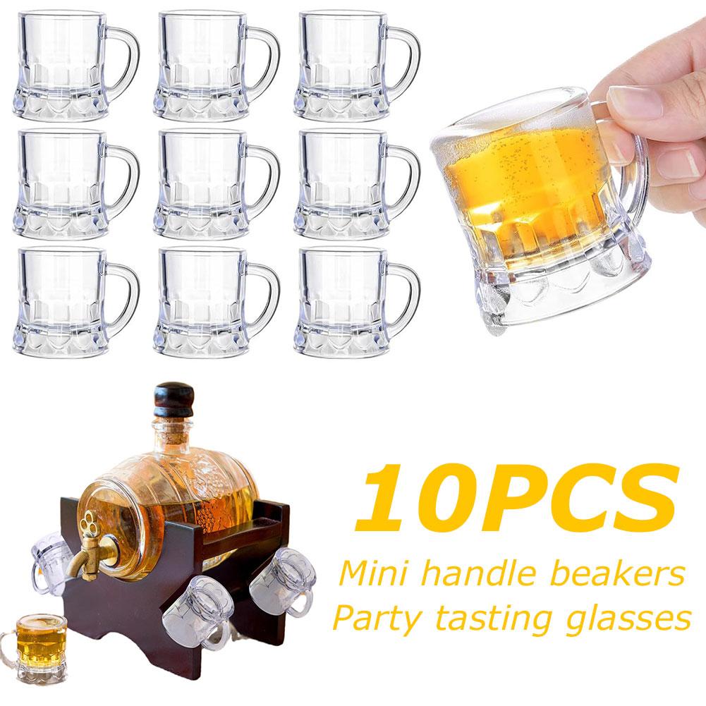 10 pçs 30ml copo de cerveja pe - Beer Mug Handled avaliação e preço