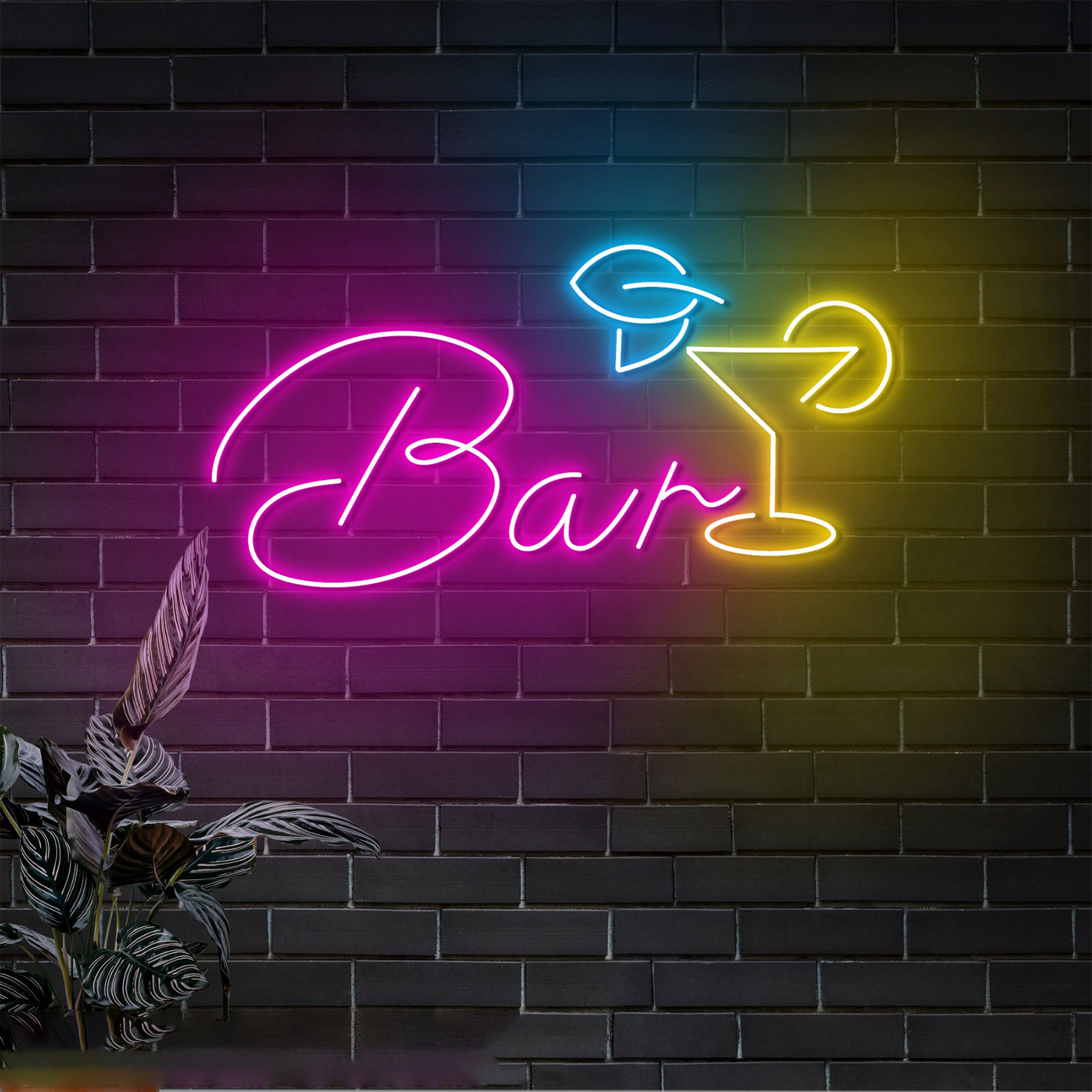 Open Bar Neon Sign, Cocktail B - Wine Beer Pub avaliação e preço