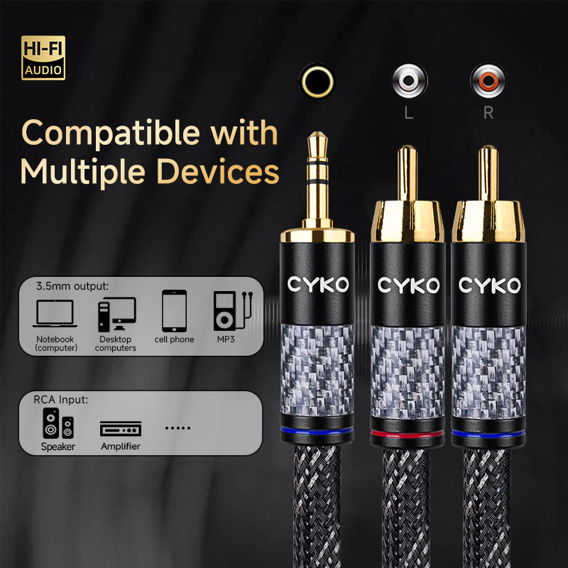 Cyko cabo de áudio hifi 6n ofc - Wine Xo avaliação e preço