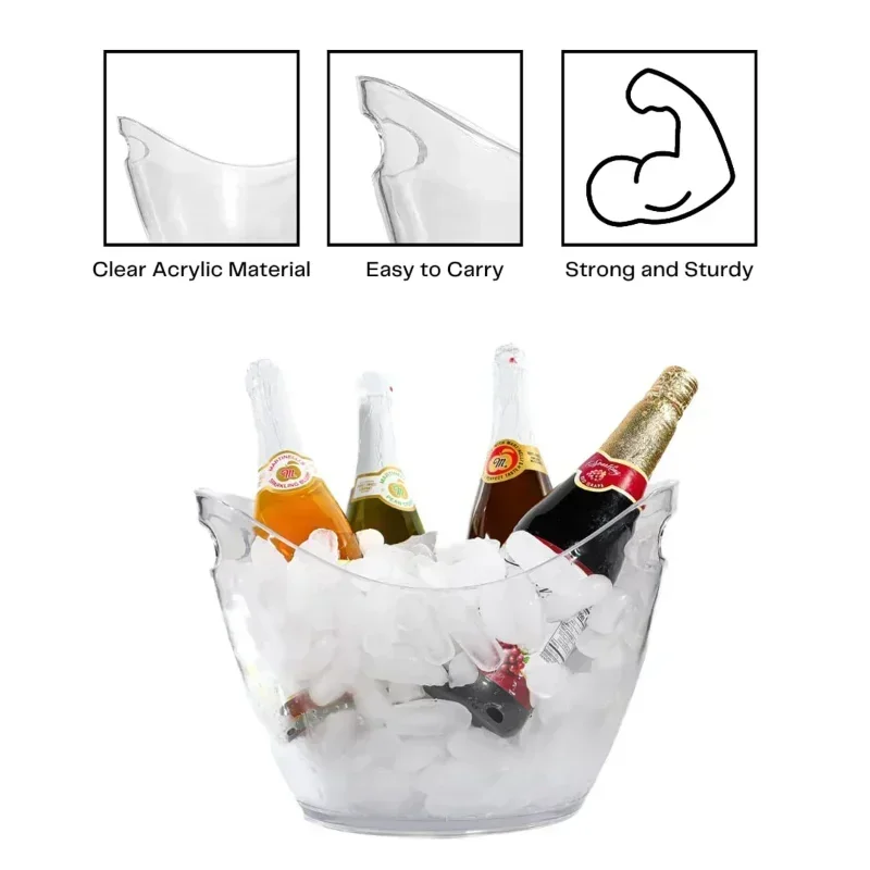 Balde de Gelo Transparente 4/8 - Wine Beer Cooler avaliação e preço